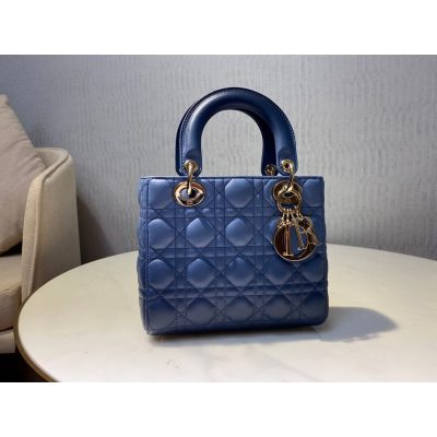 Alternative view of Replica Lady Dior My Abcdior Bag In Indigo Blue Gradient Cannage Lambskin M0538