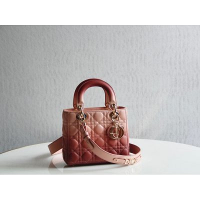 Alternative view of Replica Lady Dior My Abcdior Bag In Pink Gradient Cannage Lambskin M0538