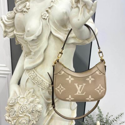 Alternative view of Replica Louis Vuitton Bicolor Monogram Empreinte Leather Bagatelle M46112 Grey/Beige