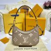 Best Replicas Bags - Louis Vuitton Bicolor Monogram Empreinte Leather Bagatelle M46112 Grey/Beige Best Louis Vuitton LV Replica Bags On Sales
