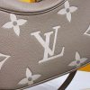 Best Replicas Bags - Louis Vuitton Bicolor Monogram Empreinte Leather Bagatelle M46112 Grey/Beige Best Louis Vuitton LV Replica Bags On Sales