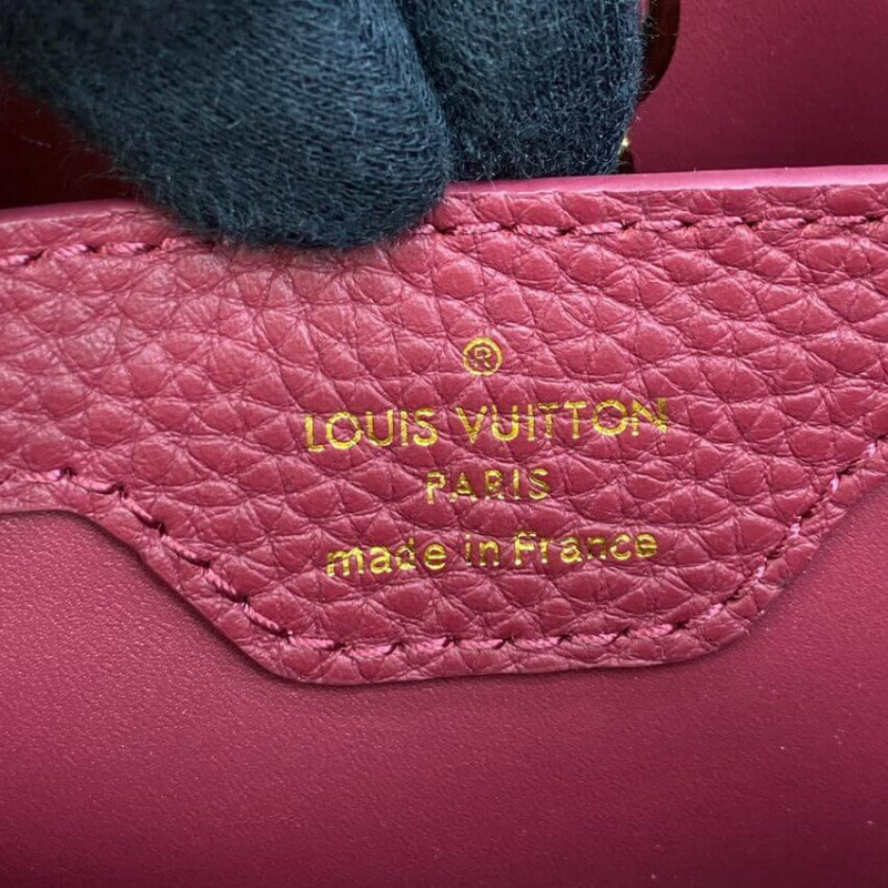 Replica Louis Vuitton Capucines Bb M59061 Eggshell/Lie De Vin Red - Image 14