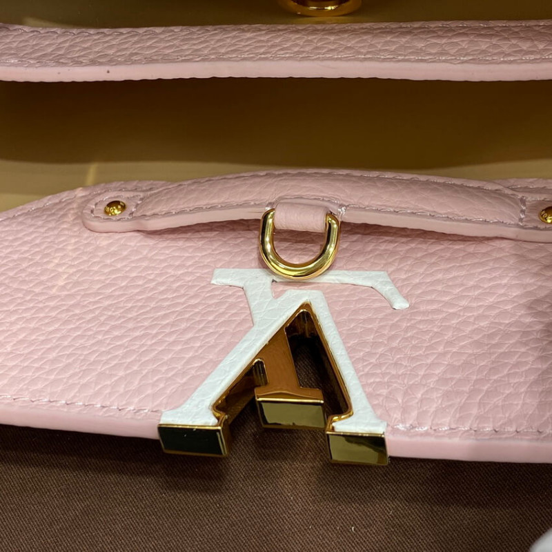 Replica Louis Vuitton Capucines Bb M59061 Rose/Beige - Image 16