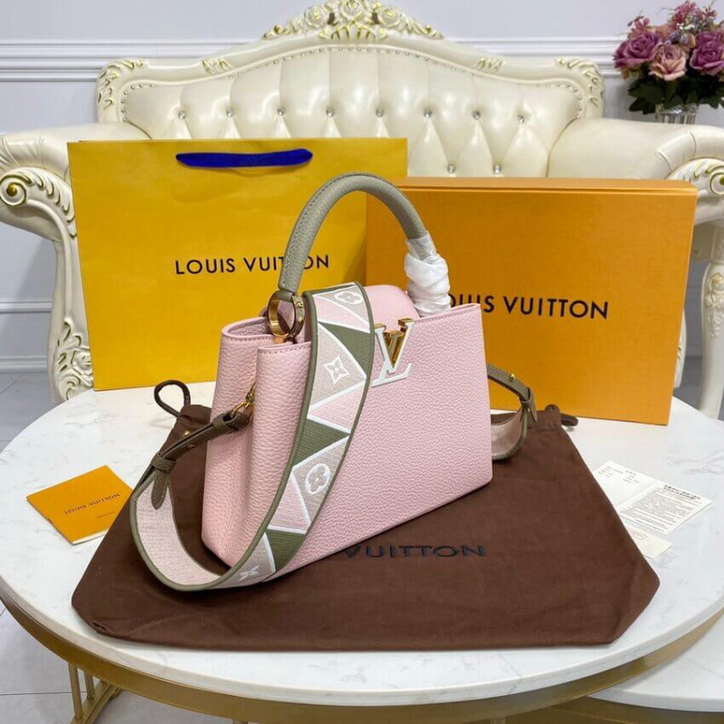 Replica Louis Vuitton Capucines Bb M59061 Rose/Beige - Image 4