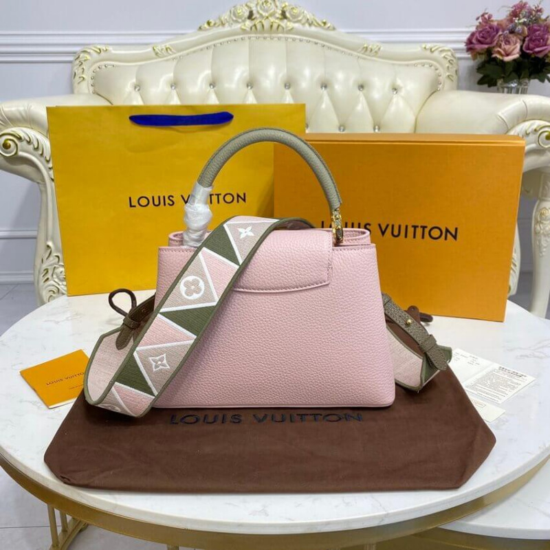 Replica Louis Vuitton Capucines Bb M59061 Rose/Beige - Image 5