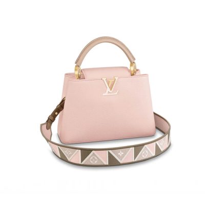 Replica Louis Vuitton Capucines Bb M59061 Rose/Beige