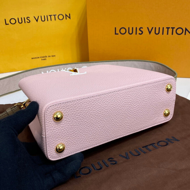 Replica Louis Vuitton Capucines Bb M59061 Rose/Beige - Image 6