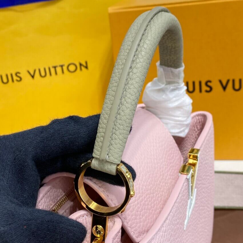 Replica Louis Vuitton Capucines Bb M59061 Rose/Beige - Image 7