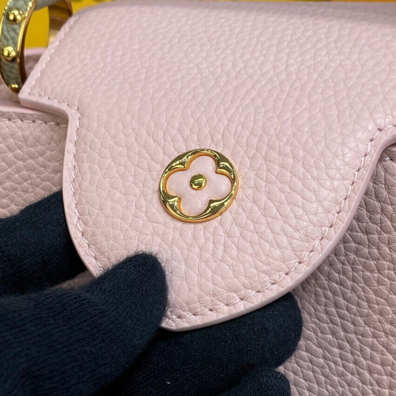 Replica Louis Vuitton Capucines Bb M59061 Rose/Beige - Image 10