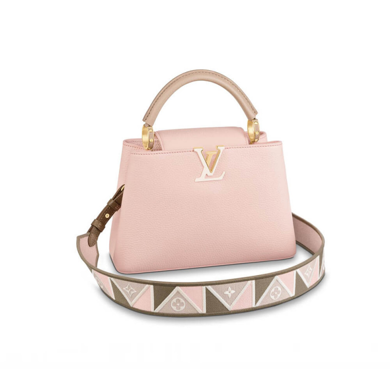 Replica Louis Vuitton Capucines Bb M59061 Rose/Beige