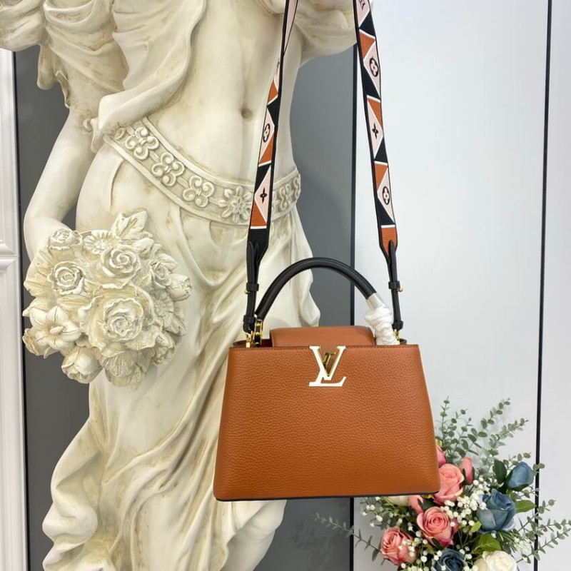 Replica Louis Vuitton Capucines Bb M59266 Gold/Noir - Image 2