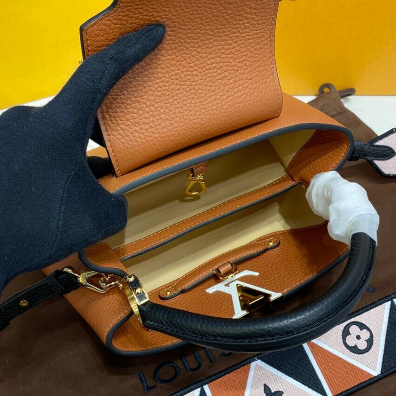 Replica Louis Vuitton Capucines Bb M59266 Gold/Noir - Image 13