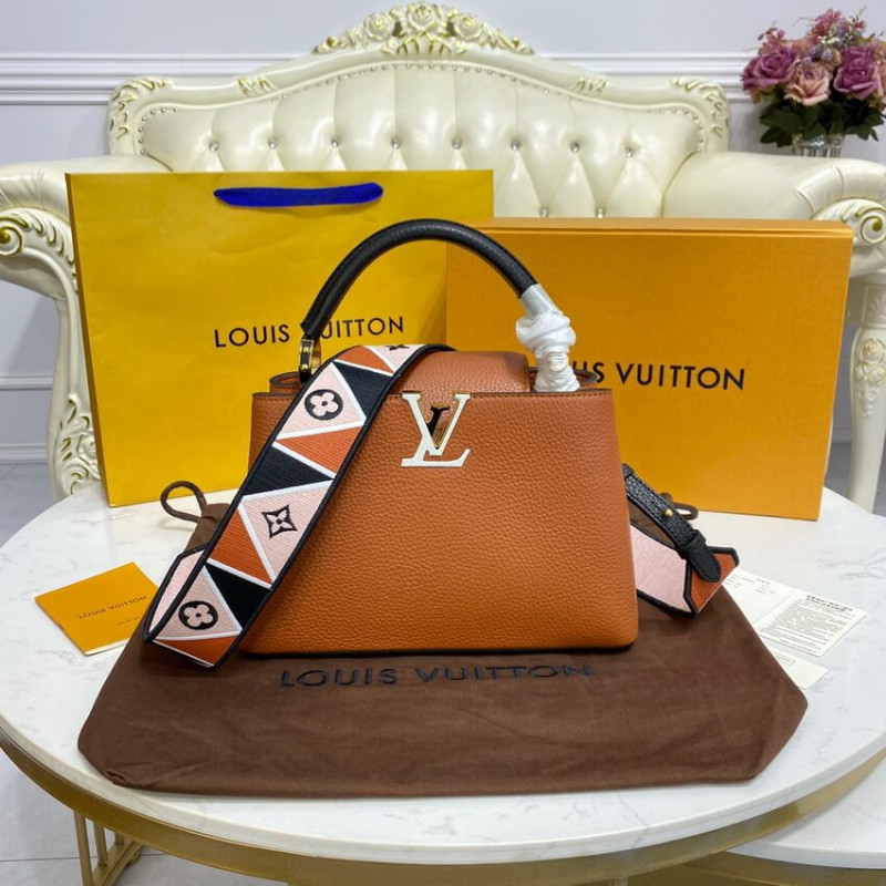Replica Louis Vuitton Capucines Bb M59266 Gold/Noir - Image 3
