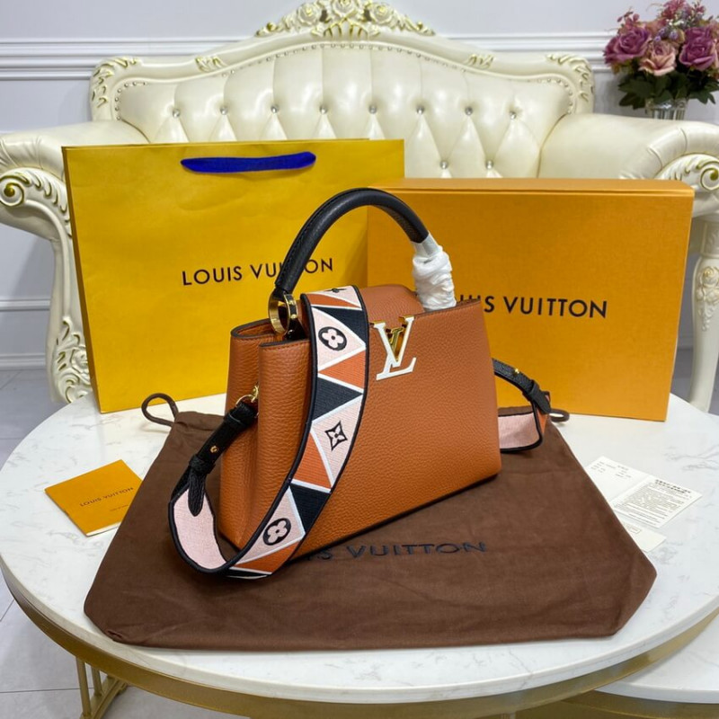 Replica Louis Vuitton Capucines Bb M59266 Gold/Noir - Image 4