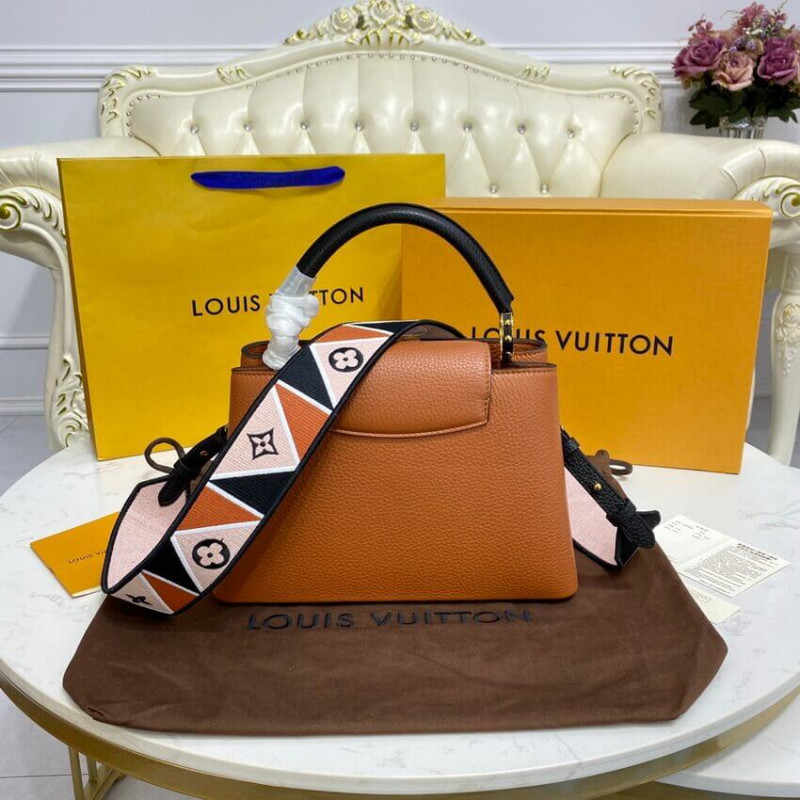 Replica Louis Vuitton Capucines Bb M59266 Gold/Noir - Image 5