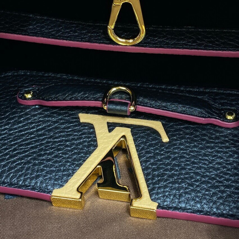 Replica Louis Vuitton Capucines Mm M58608 Black/Arizona Beige - Image 17
