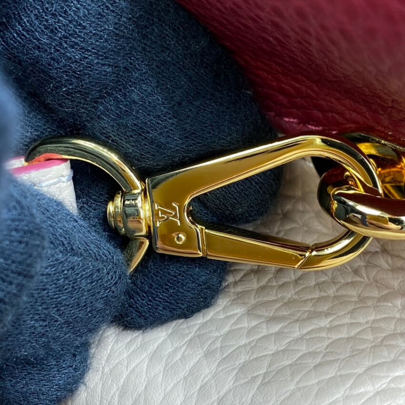 Replica Louis Vuitton Capucines Mm M58610 Eggshell/Lie De Vin Red - Image 12