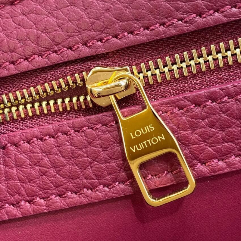 Replica Louis Vuitton Capucines Mm M58610 Eggshell/Lie De Vin Red - Image 16
