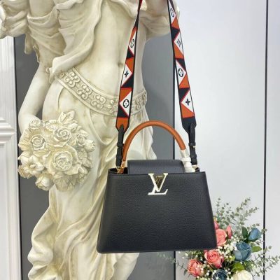 Alternative view of Replica Louis Vuitton Capucines Mm M59020 Noir/Rouge