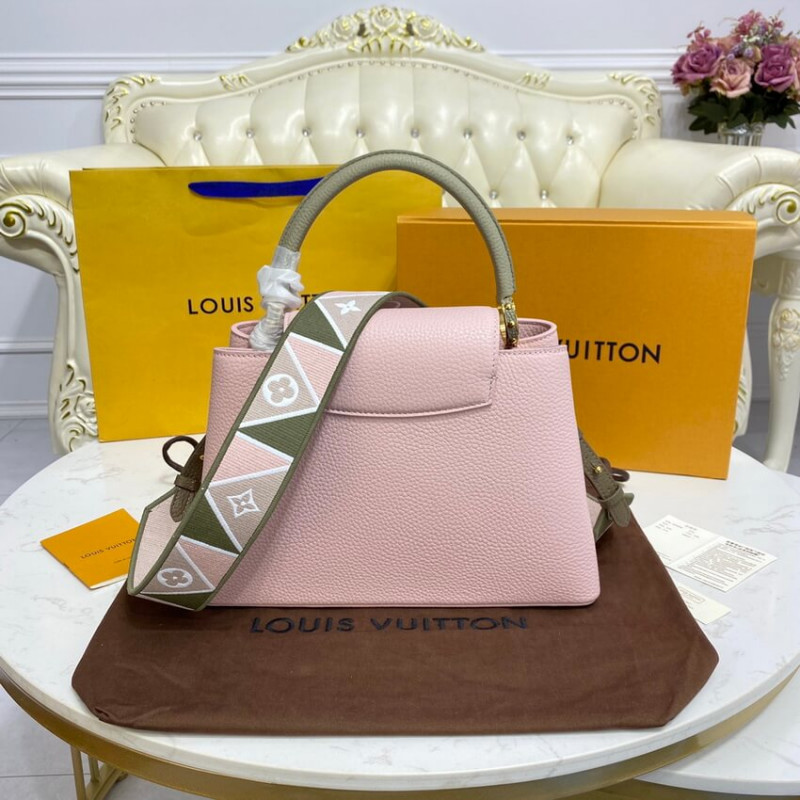 Replica Louis Vuitton Capucines Mm M59020 Rose/Beige - Image 3