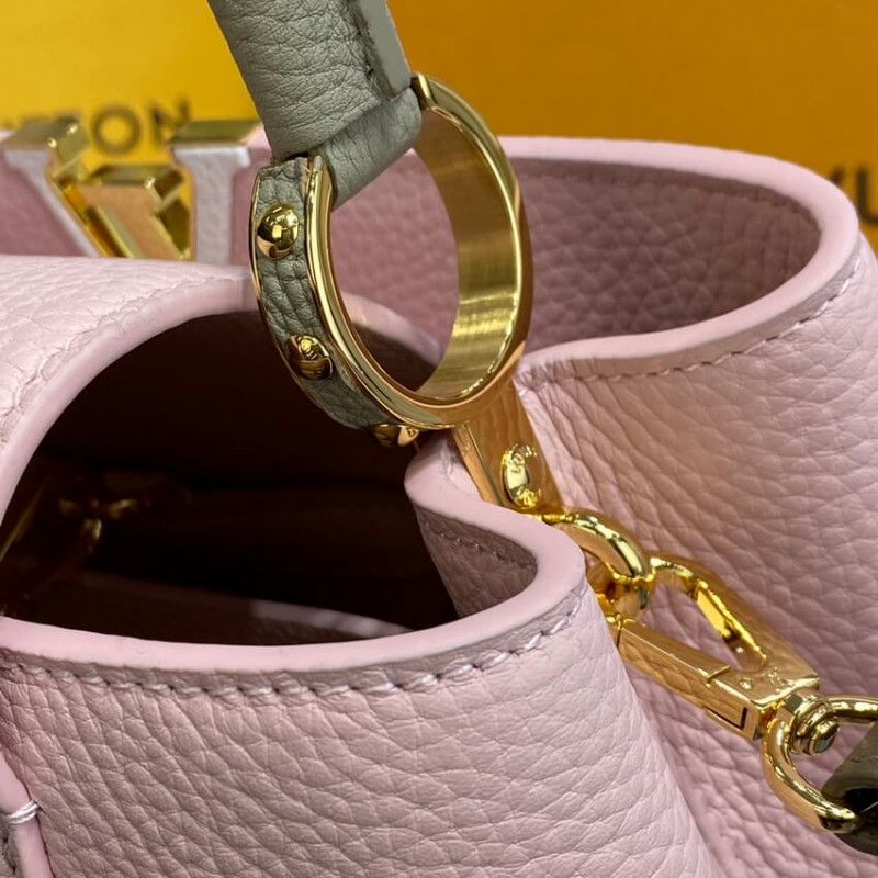 Replica Louis Vuitton Capucines Mm M59020 Rose/Beige - Image 6