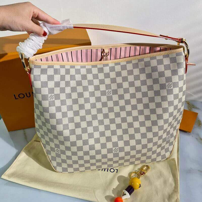 Replica Louis Vuitton Damier Azur Canvas Delightful Mm N41448 - Image 3