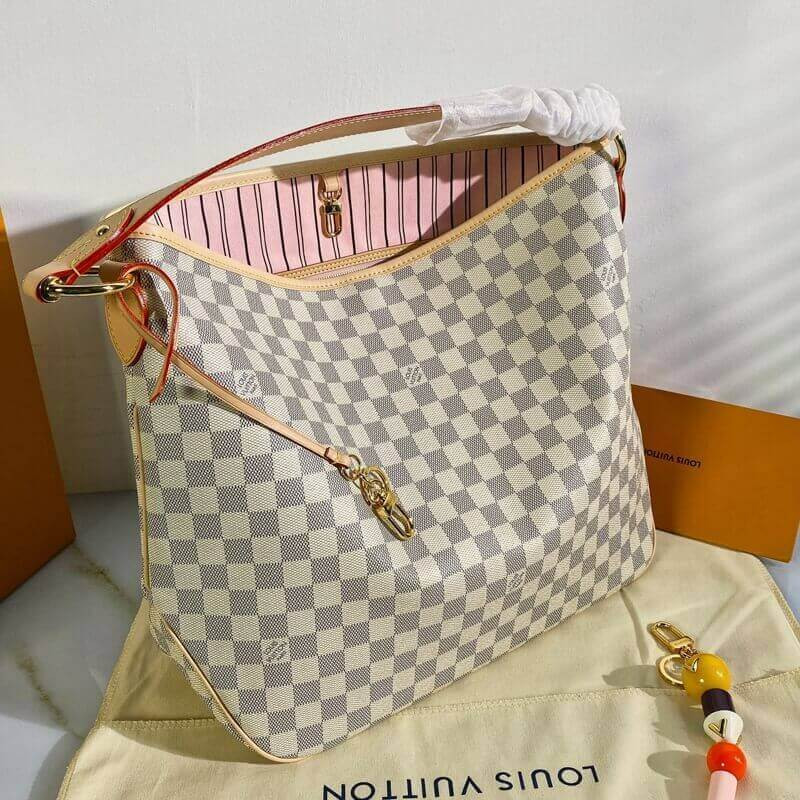 Replica Louis Vuitton Damier Azur Canvas Delightful Mm N41448 - Image 4