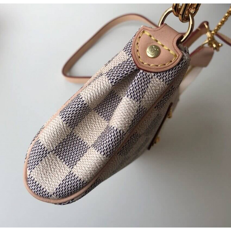 Replica Louis Vuitton Damier Azur Canvas Eva Clutch N55214 - Image 11