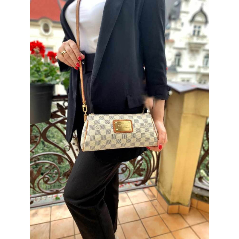 Replica Louis Vuitton Damier Azur Canvas Eva Clutch N55214 - Image 4