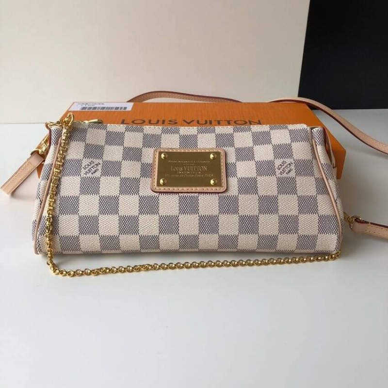Replica Louis Vuitton Damier Azur Canvas Eva Clutch N55214 - Image 5