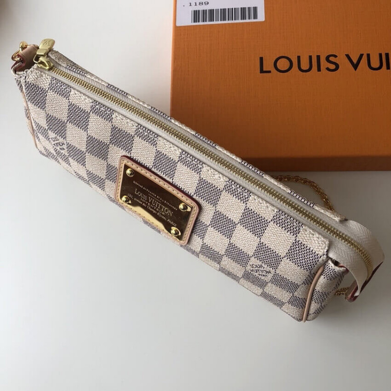 Replica Louis Vuitton Damier Azur Canvas Eva Clutch N55214 - Image 8