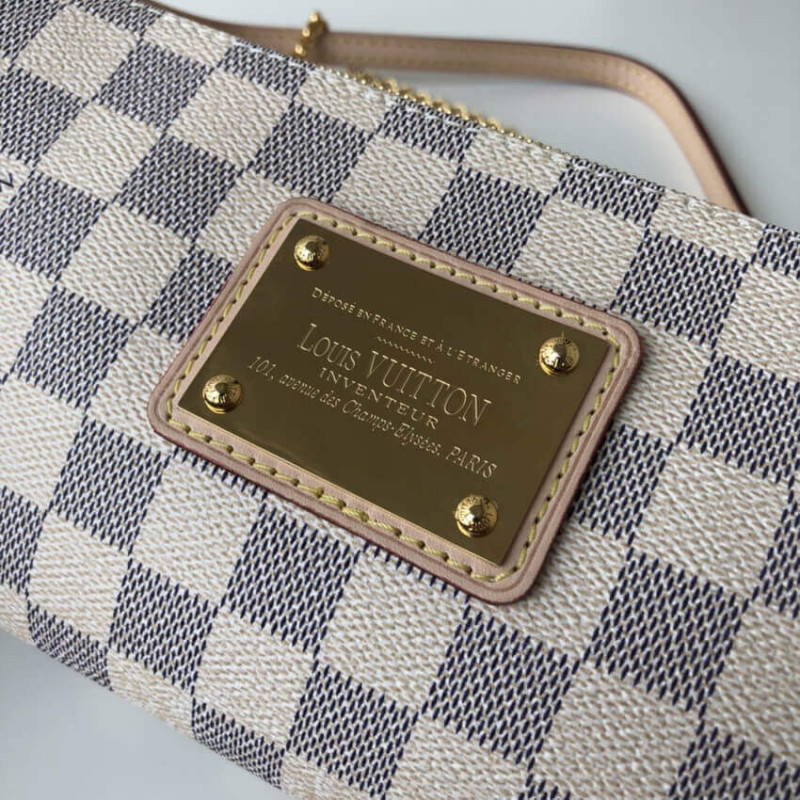 Replica Louis Vuitton Damier Azur Canvas Eva Clutch N55214 - Image 9