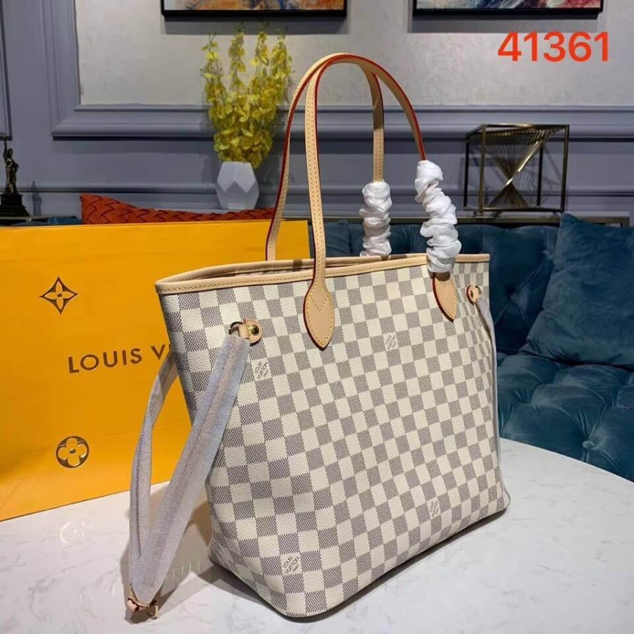 Replica Louis Vuitton Damier Azur Canvas Neverfull Mm N41361 - Image 3