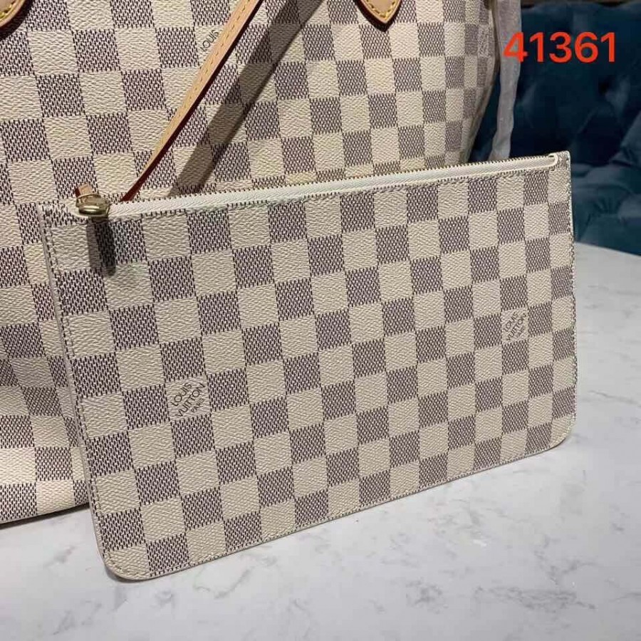 Replica Louis Vuitton Damier Azur Canvas Neverfull Mm N41361 - Image 6