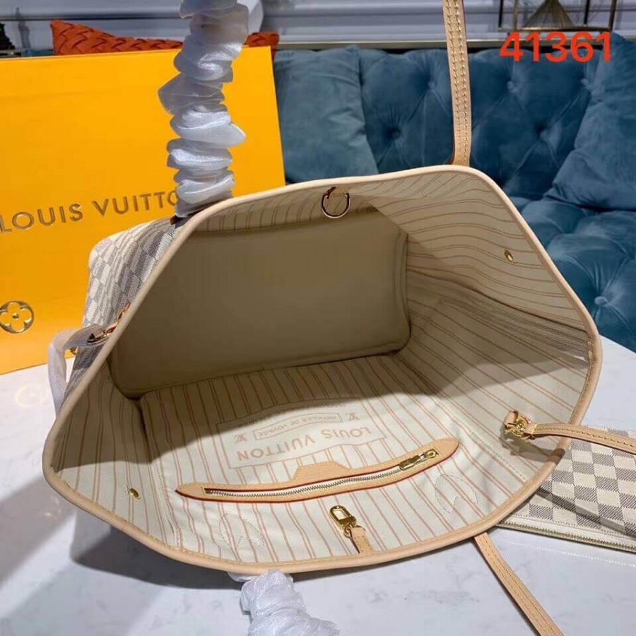 Replica Louis Vuitton Damier Azur Canvas Neverfull Mm N41361 - Image 10