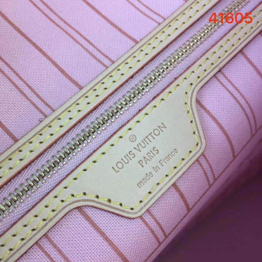 Replica Louis Vuitton Damier Azur Canvas Neverfull Mm N41605 Pink - Image 7