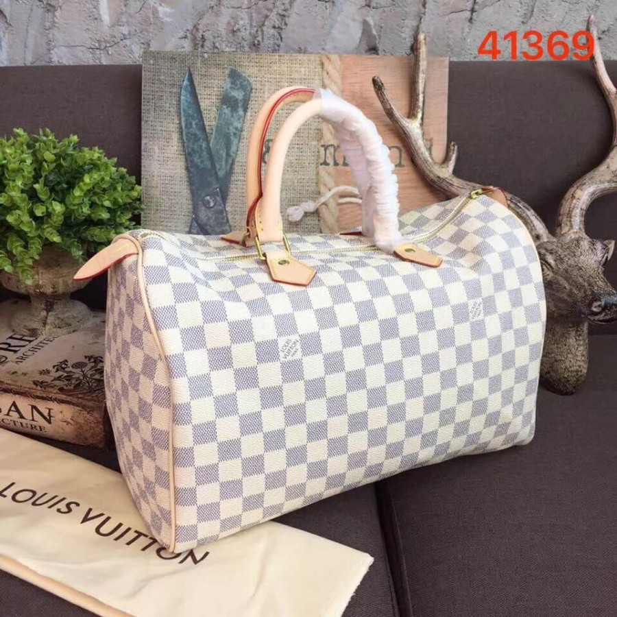 Replica Louis Vuitton Damier Azur Canvas Speedy 35 N41369 - Image 2