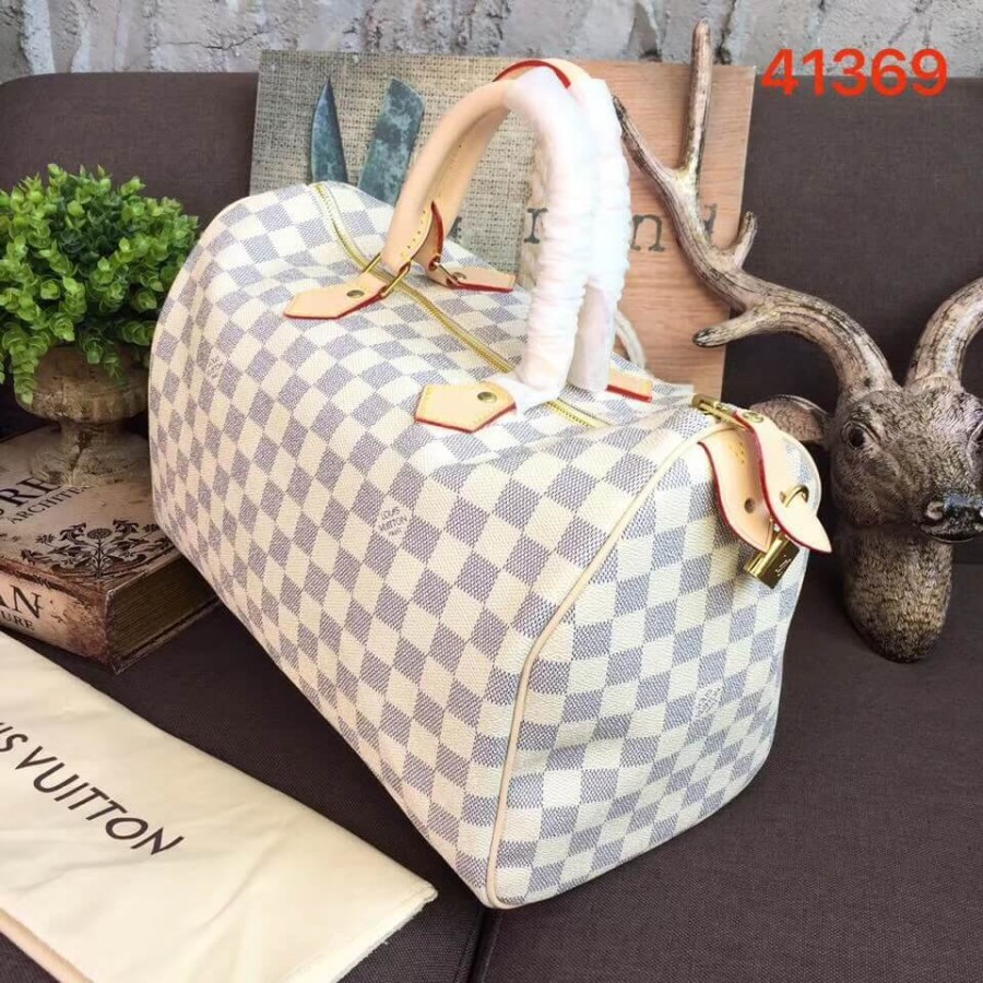 Replica Louis Vuitton Damier Azur Canvas Speedy 35 N41369 - Image 4