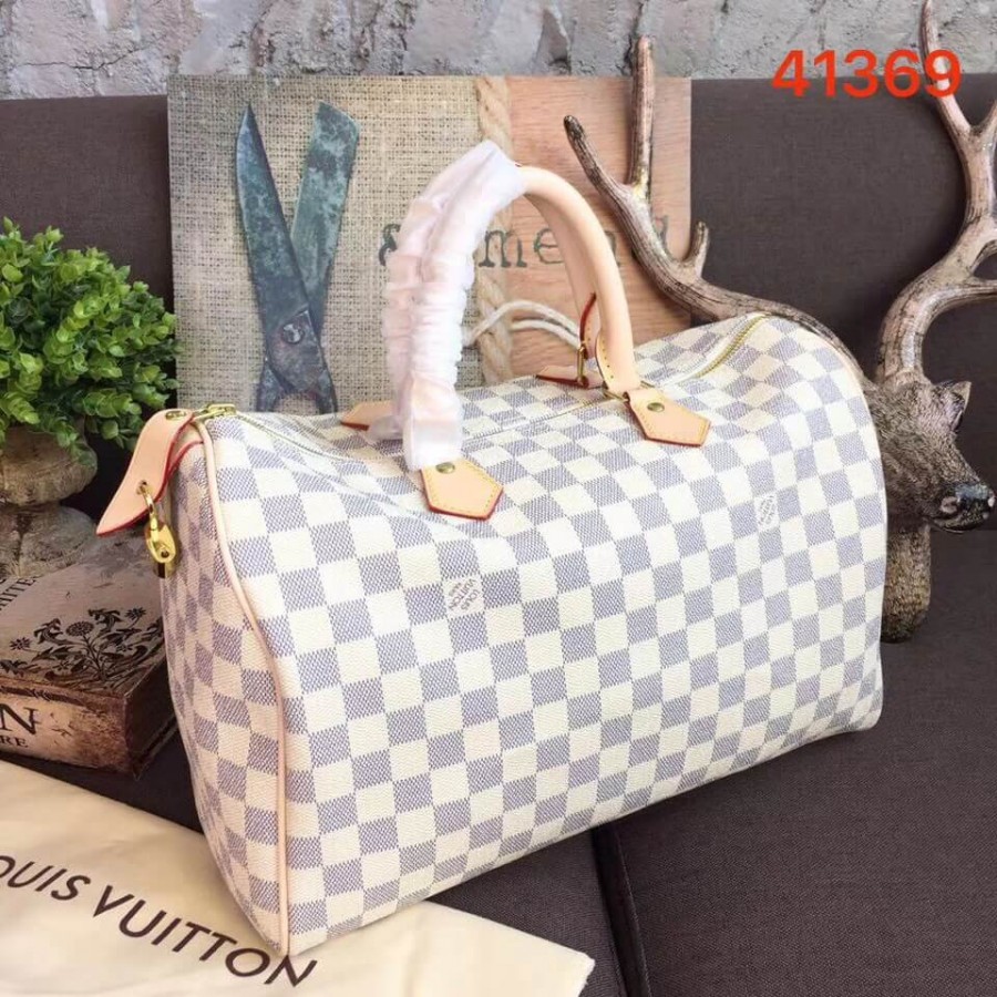 Replica Louis Vuitton Damier Azur Canvas Speedy 35 N41369 - Image 5