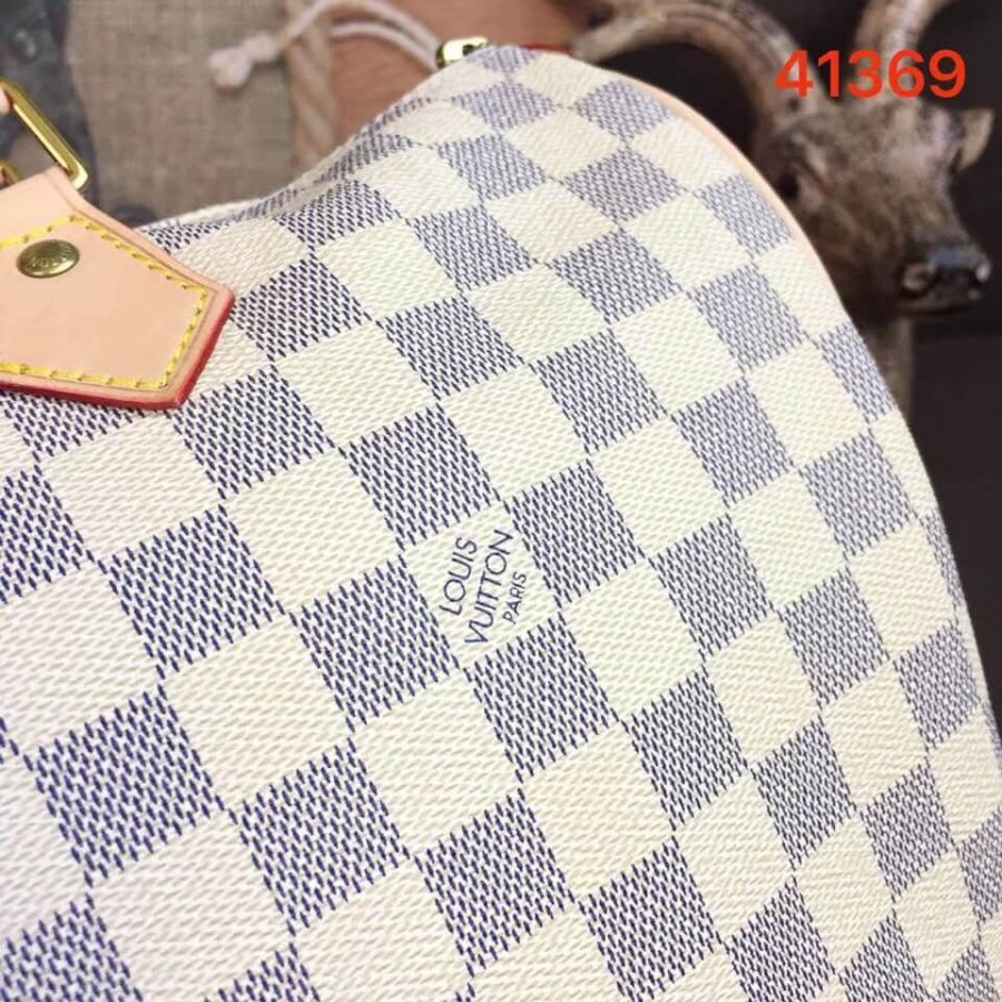 Replica Louis Vuitton Damier Azur Canvas Speedy 35 N41369 - Image 7
