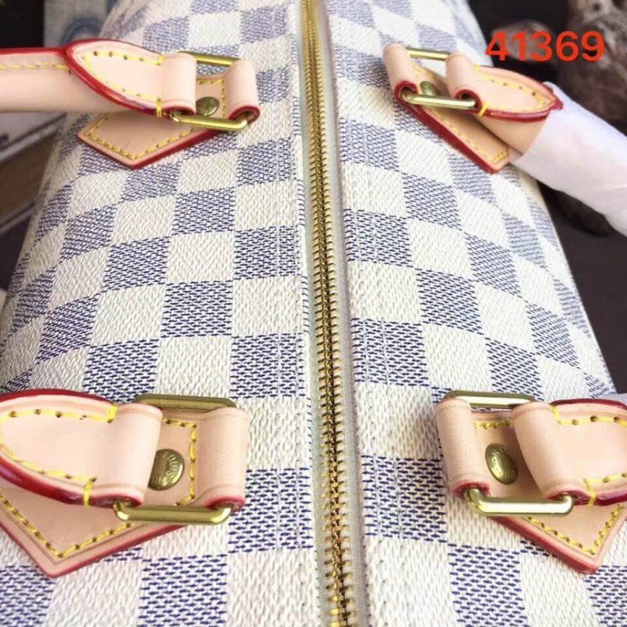 Replica Louis Vuitton Damier Azur Canvas Speedy 35 N41369 - Image 9