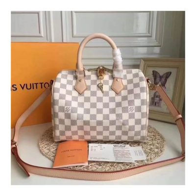 Alternative view of Replica Louis Vuitton Damier Azur Canvas Speedy Bandouliere 25 N41374