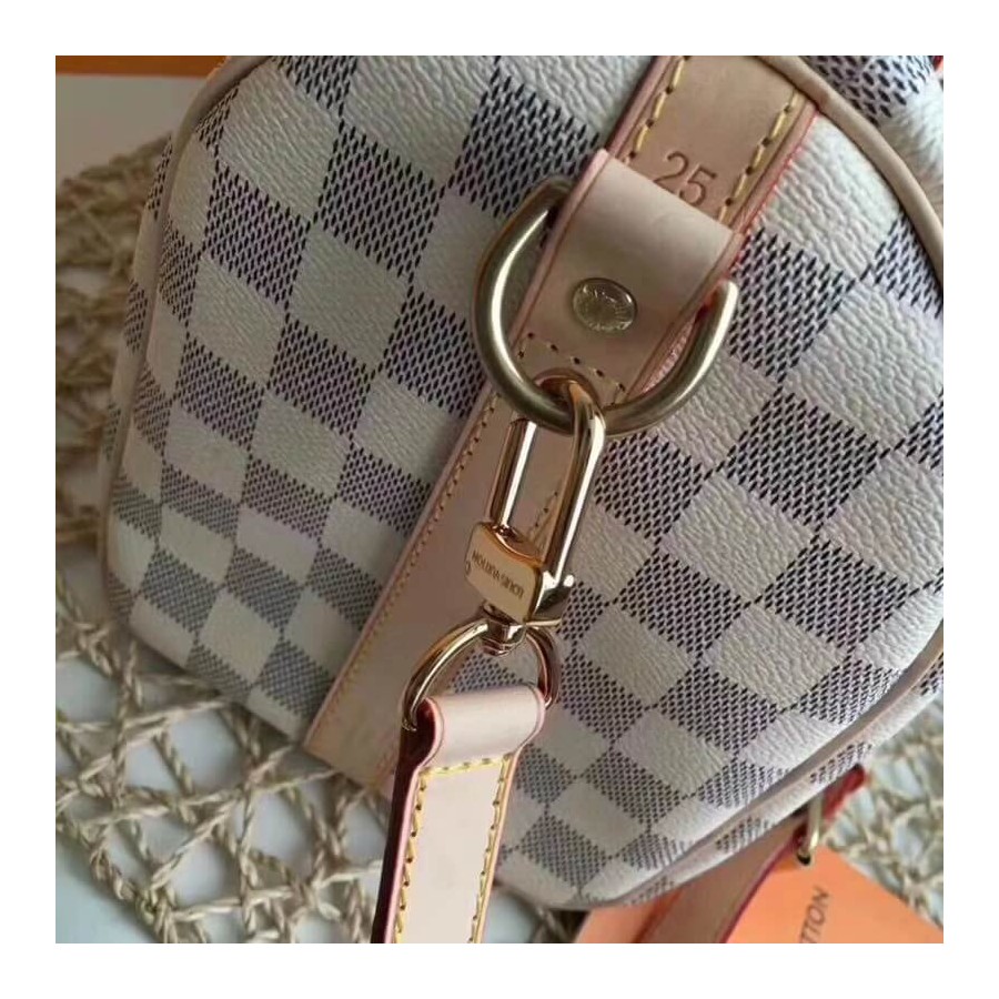 Replica Louis Vuitton Damier Azur Canvas Speedy Bandouliere 25 N41374 - Image 9