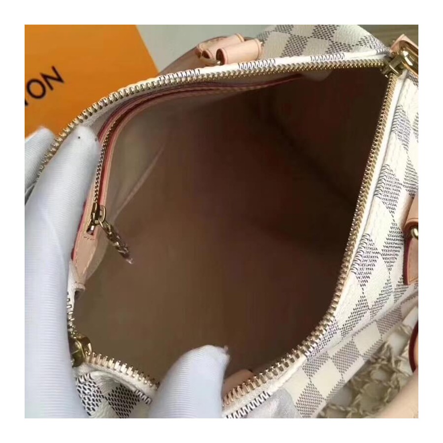 Replica Louis Vuitton Damier Azur Canvas Speedy Bandouliere 25 N41374 - Image 10