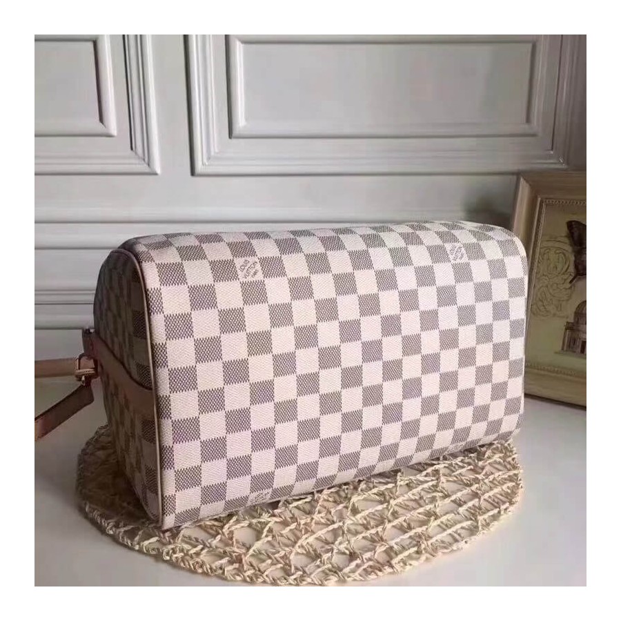 Replica Louis Vuitton Damier Azur Canvas Speedy Bandouliere 30 N41373 - Image 4