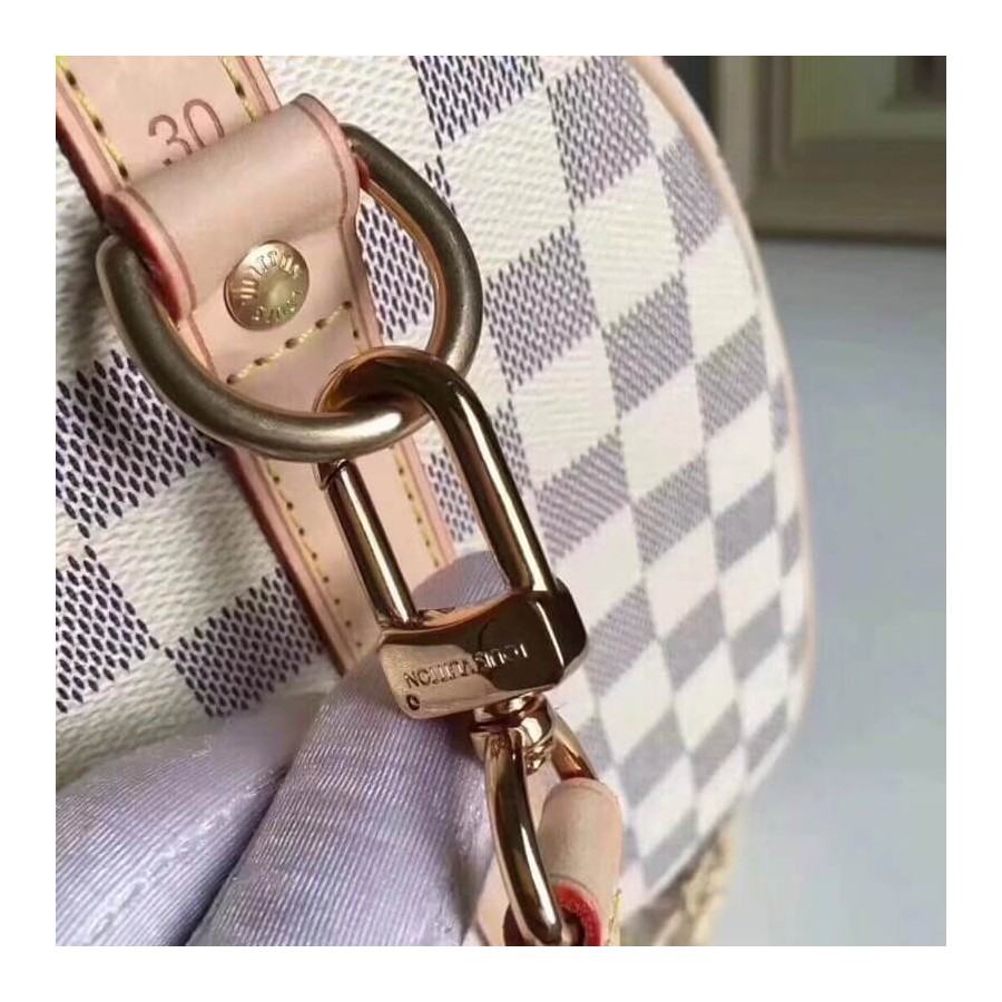 Replica Louis Vuitton Damier Azur Canvas Speedy Bandouliere 30 N41373 - Image 7