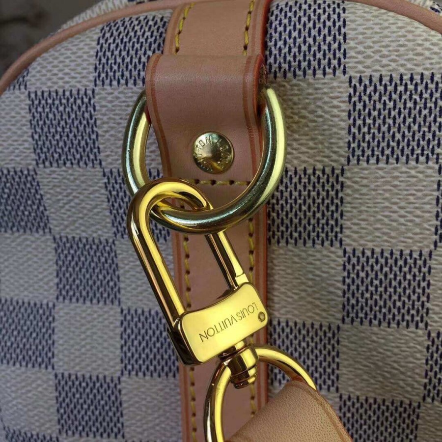 Replica Louis Vuitton Damier Azur Canvas Speedy Bandouliere 35 N41372 - Image 5