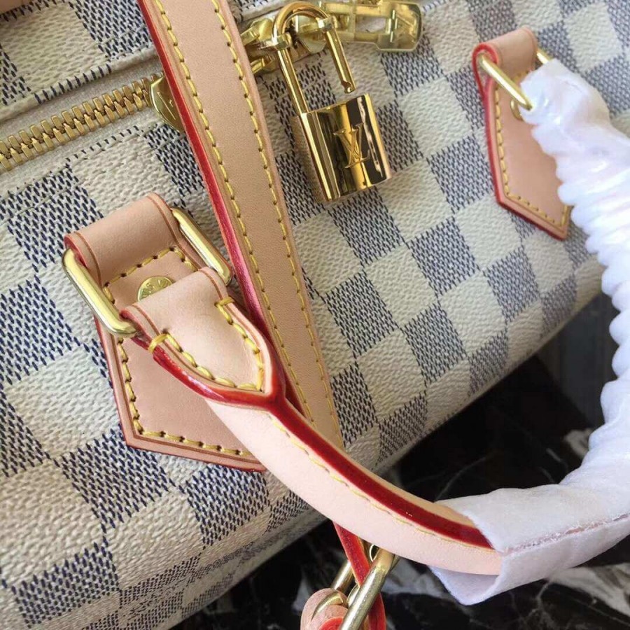 Replica Louis Vuitton Damier Azur Canvas Speedy Bandouliere 35 N41372 - Image 7