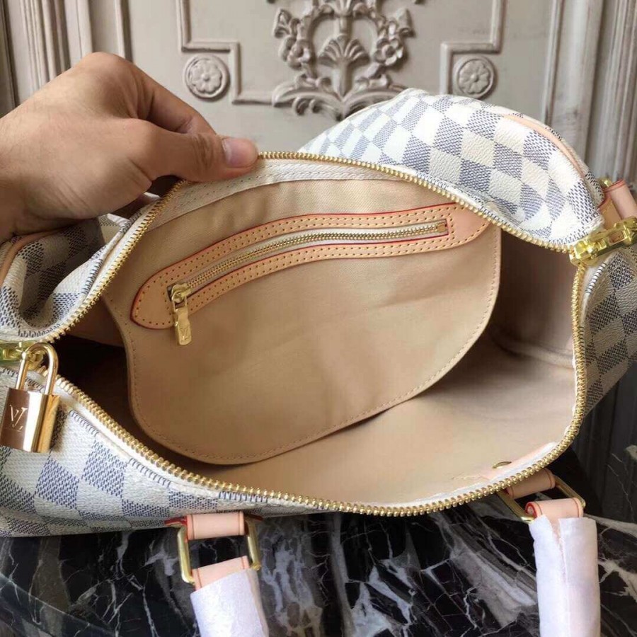 Replica Louis Vuitton Damier Azur Canvas Speedy Bandouliere 35 N41372 - Image 8