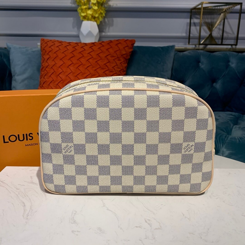 Replica Louis Vuitton Damier Azur Canvas Toiletry Bag 25 N41420 - Image 5